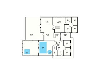Vakantiehuis Vejby Strand Grondplan 36