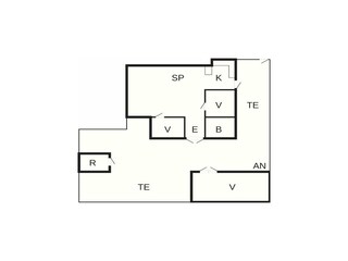 Vakantiehuis Lyngså Grondplan 43