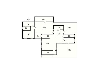 Vakantiehuis Fanø Bad Grondplan 44