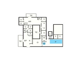 Vakantiehuis Klegod Grondplan 47