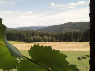 Ferienhaus Vugelbeerhäusl in erzgebirgischer Landschaft