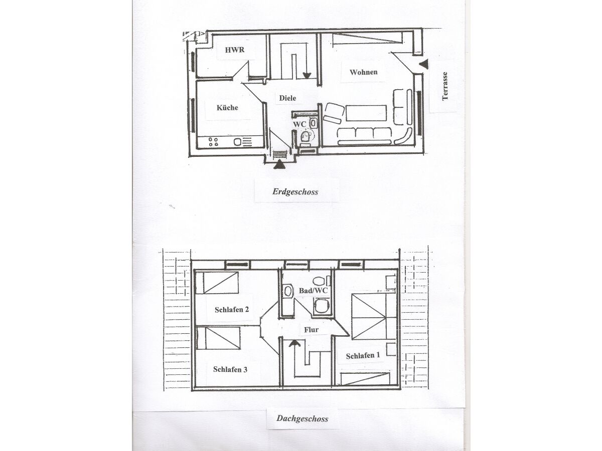 Grundriss nutzbarer Wohnraum