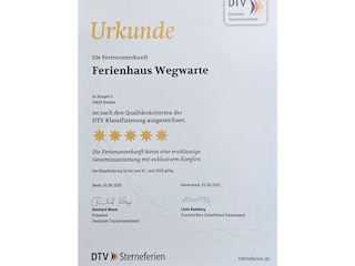 Auszeichnung des DTV mit 5 Sternen