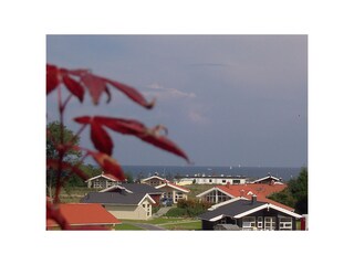Blick von der Terrasse über das Meer