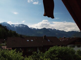 View of Hoher Goll from balcony "Rauher Kopf"
