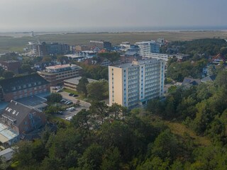 Luftbild mit Meerespanorama
