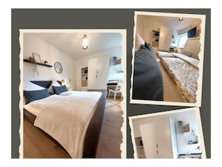 Schlafzimmer der Ferienwohnung Rosengarten