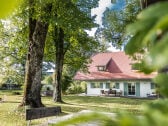 Wundeschöner Blick aus dem Garten auf das Ferienhaus