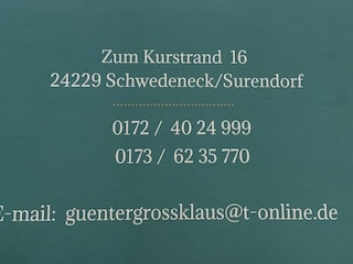 Adresse und Telefon-Nummer