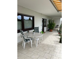 Sitzgelegenheit auf der Terrasse