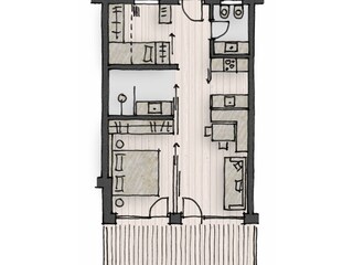 Appartement Natz Grondplan 42