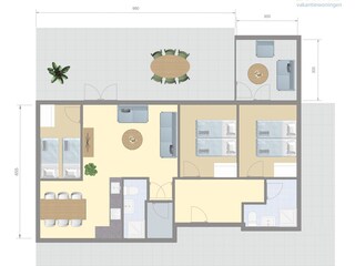 Vakantiehuis Brouwershaven Grondplan 21