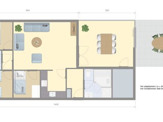 Vakantiehuis Brouwershaven Grondplan 24