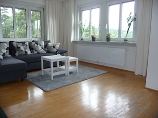 Geräumiges Wohnzimmer mit Seeblick