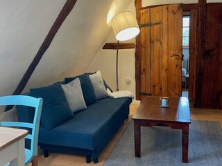 Wohnküche mit Schlafcouch