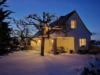 The vacationhouse in the wintertime