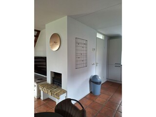 offener Kamin im Wohnzimmer