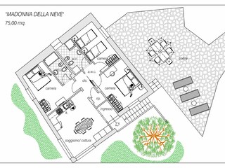 Vakantieappartement Diano San Pietro Grondplan 5