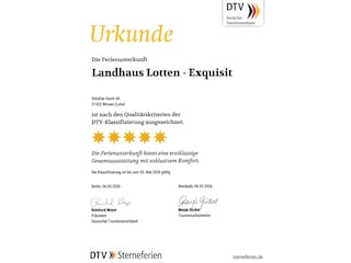 5 Sterne DTV Zertifikat - exklusive Ausstattung/Komfort