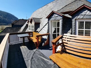 Terrasse mit Fischauge fotografiert