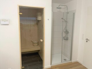 Badezimmer mit eigener Sauna