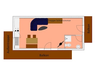 Küche/Wohnzimmer