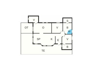 Vakantiehuis Blåvand Grondplan 60