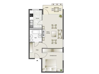 Ferienwohnung Büsum Grundriss 2
