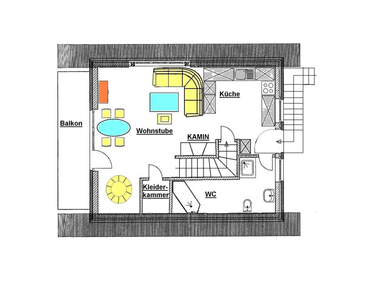 Obergeschoss-Wohnung 1 Etage