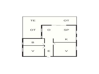 Casa de vacaciones Skiveren Plano de planta 44