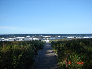 der Zugang zum Strand in Glowe