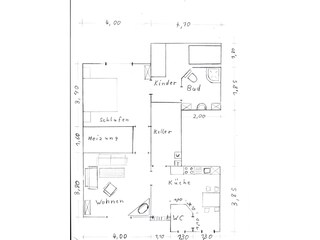 Grundriss unserer Ferienwohnung