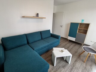 Zweites Schlafzimmer mit Schlafcouch