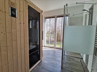 eigene Sauna im Erdhgeschoss