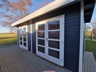 abschließbarer Fahrradschuppen