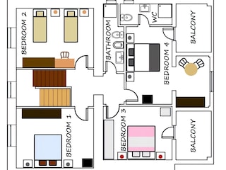 Grundriss des 1. Obergeschosses