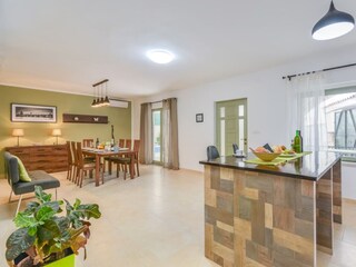 Dining room and kitchen