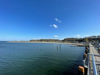 Strand Langballigau mit Seebrücke und Gastronomie