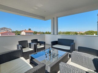 Villa Lungera, Terrasse mit Meerblick