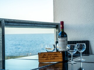 Blick vom Balkon auf die Ostsee