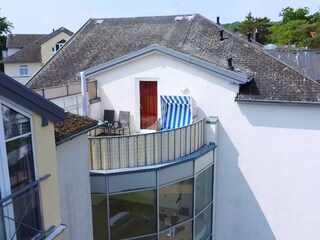 Blick auf die Dachterrasse