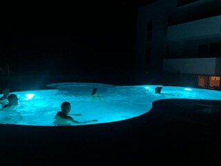 pool at night