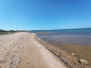 Strand vor dem Haus