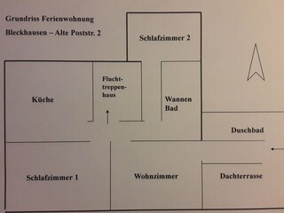 Grundriss der Ferienwohnung