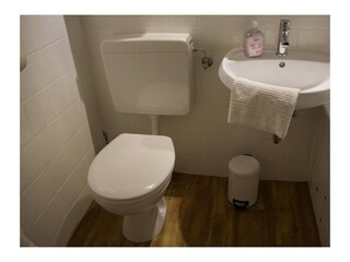 Badezimmer in der Ferienwohnung Inselblume 79