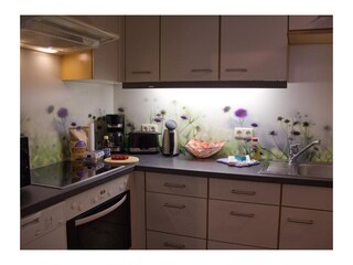 Anderer Blickwinkel auf die Küche in der Inselblume 79 in Burgtiefe