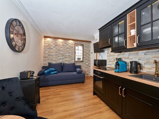 Stollenstube Wohnraum mit Boxspringsofa