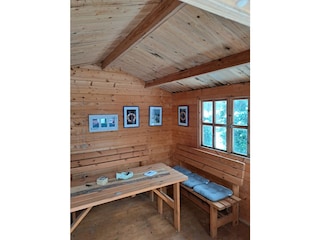 Weertshuus för Frünnen / Blockhütte im Garten