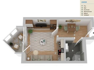 Ferienwohnung Duhnen Grundriss 7
