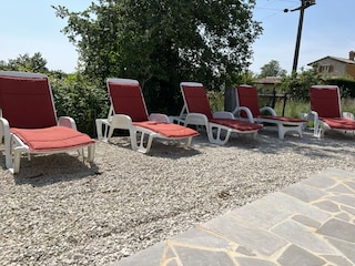 Großer Liegebereich direkt am Pool